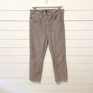 J.Crew | Gray Corduroy High Rise Straight Leg Pants Size 31